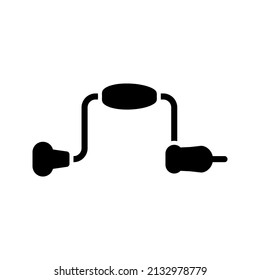 Brace Glyph Icon Black Design