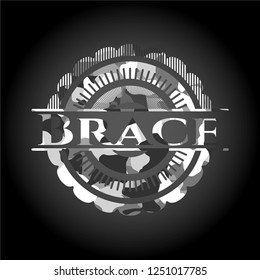 Brace grey camouflage emblem