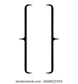 Brace Icon. Bracket, Curly, Parentheses illustration design