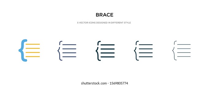 brace icon in different style vector illustration. two colored and black brace vector icons designed in filled, outline, line and stroke style can be used for web, mobile, ui
