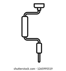 Brace icon. Outline brace vector icon for web design isolated on white background