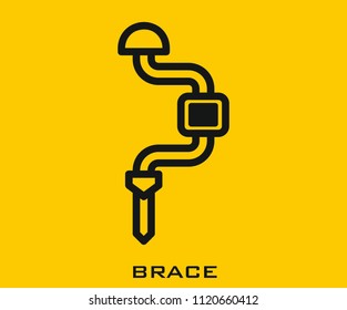 Brace icon signs