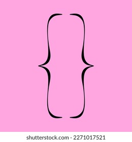 Brace icon vector. Punctuation mark, opening and closing bracket. Vector illustration
