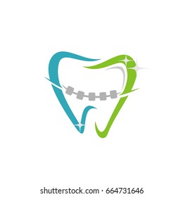 Brace Smile Tooth Logo Template Illustration Design. Vector EPS 10.