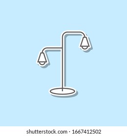 Icono de pegatina de abrazadera. Línea delgada simple, contorno vectorial de iconos web para ui y ux, sitio web o aplicación móvil