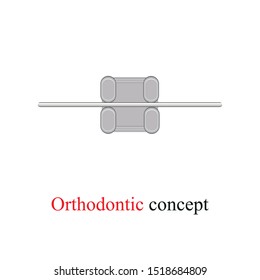 Brace vector icon. Orthodontic concept.