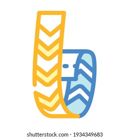 bracelet badge color icon vector. bracelet badge sign. isolated symbol illustration