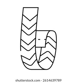 bracelet badge line icon vector. bracelet badge sign. isolated contour symbol black illustration