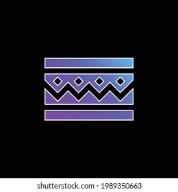 Icono de vector de gradiente azul de pulsera
