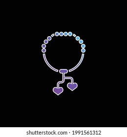 Icono de vector de gradiente azul de pulsera