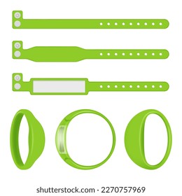 Bracelet control. Wristband festival entrance bracelet events vip paper decent vector template