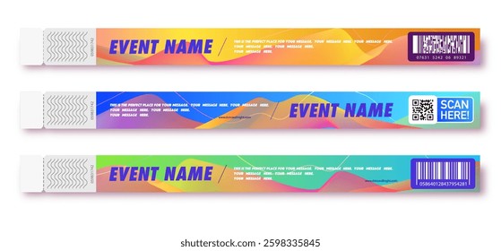 Bracelet event access different color for id fan zone 