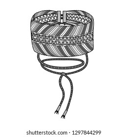 Bracelet Fashion flat technical drawing vector template