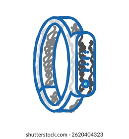 bracelet fitness sport doodle icon sketch vector. bracelet fitness sport sign. isolated symbol illustration