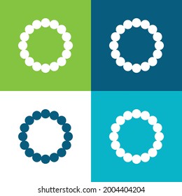 Bracelet Flat four color minimal icon set
