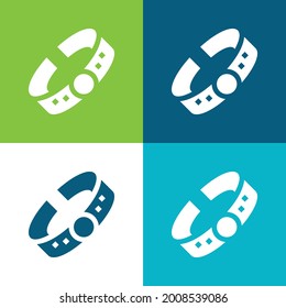Bracelet Flat four color minimal icon set