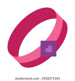 Diseño de icono plano de pulsera para personal nad Uso comercial