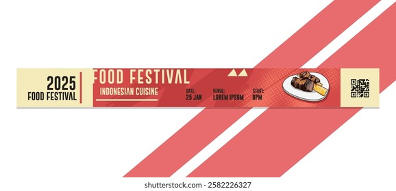 Bracelet Food Festival Flat Design Template Print