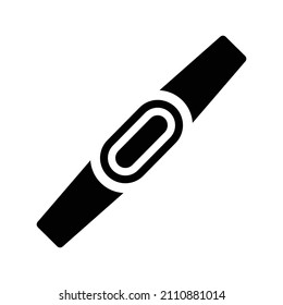 Bracelet, gadgets icon. Black vector graphics.