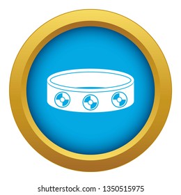Bracelet with gems icon blue vector isolated on white background for any design