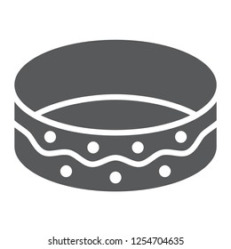 Bracelet glyph icon, jewellery and accessory, bangle sign, vector graphics, a solid pattern on a white background, eps 10.