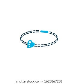 Bracelet icon colored symbol. Premium quality isolated bangle element in trendy style.