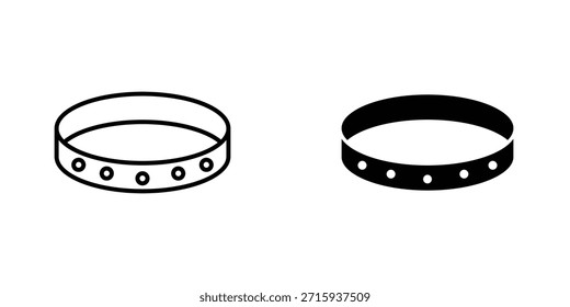 Coleção de design de ícone de pulseira. Sinal e símbolo vetorial para designs de interface do usuário