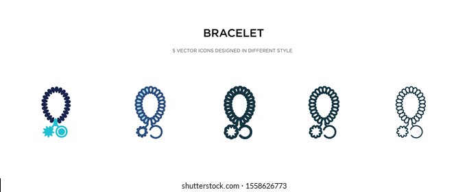 bracelet icon in different style vector illustration. two colored and black bracelet vector icons designed in filled, outline, line and stroke style can be used for web, mobile, ui