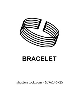 bracelet icon. Element of women accessories with names icon for mobile concept and web apps. Thin line bracelet icon can be used for web and mobile. Premium icon on white background