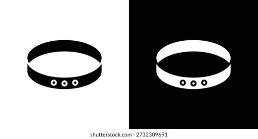 Icono de pulsera Ilustración vectorial plana. Símbolos negros simples