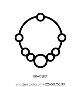 bracelet icon. Line Art Style Design Isolated On White Background