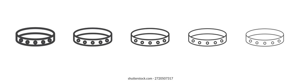 Bracelet icon in linear strokes concept