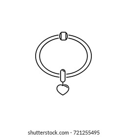 Bracelet icon on white background.