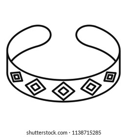 Bracelet icon. Outline bracelet vector icon for web design isolated on white background