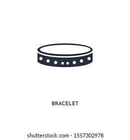 bracelet icon. simple element illustration. isolated trendy filled bracelet icon on white background. can be used for web, mobile, ui.