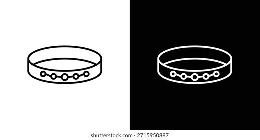 Icono de pulsera. Símbolo plano simple. Ilustración de pictograma de contorno negro perfecto