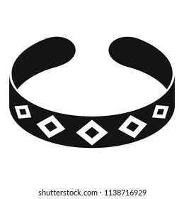 Bracelet icon. Simple illustration of bracelet vector icon for web design isolated on white background