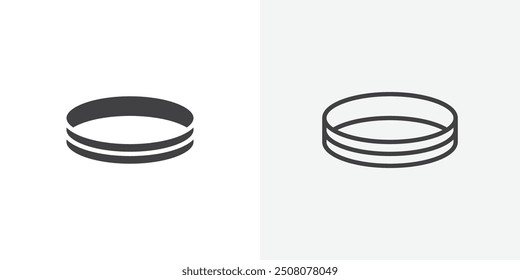 Bracelet icon in solid and outlined style