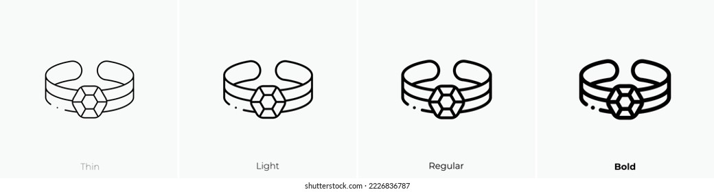 bracelet icon. Thin, Light Regular And Bold style design isolated on white background
