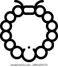 bracelet icon. Thin Linear Style Design Isolated On White Background