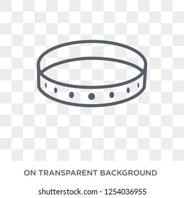 Bracelet icon. Trendy flat vector Bracelet icon on transparent background from Luxury collection. High quality filled Bracelet symbol use for web and mobile