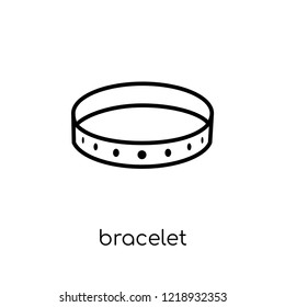 Bracelet icon. Trendy modern flat linear vector Bracelet icon on white background from thin line Luxury collection, editable outline stroke vector illustration