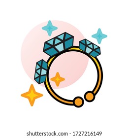 Bracelet icon vector illustration, Accessory icon vector illustration,
Woman jewelry accessories