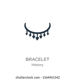 Bracelet icon vector. Trendy flat bracelet icon from history collection isolated on white background. Vector illustration can be used for web and mobile graphic design, logo, eps10