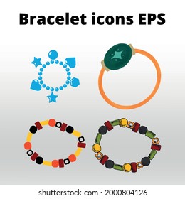 Bracelet icons  line  isolated or logo isolated sign symbol vector,right icons in filled,outline and stroke style Collection of high quality color style vector illustration