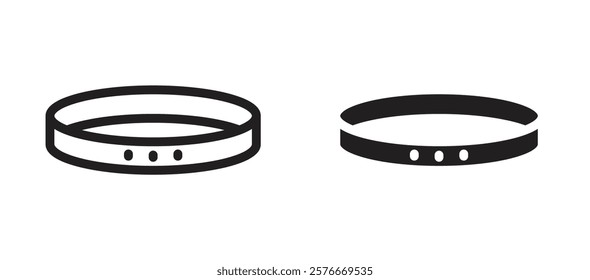 Bracelet icons in outline and stroke versions