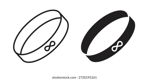 Iconos de pulsera. Píxel perfecto. Icono de contorno de Vector. Concepto de logotipo plano.