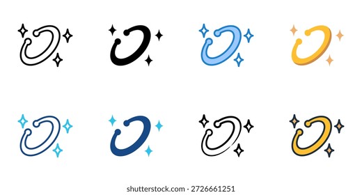 Armbandsymbole legen eine Sammlung mehrerer Stile fest. Bearbeitbarer Strich 
