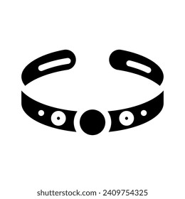 bracelet jewelry glyph icon vector. bracelet jewelry sign. isolated symbol illustration