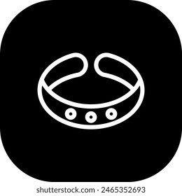 Bracelet jewelry icon with black filled line outline style. jewelry, diamond, gem, gift, design, pendant, luxury. Vector Illustration